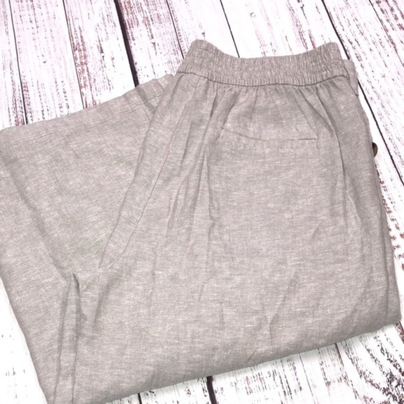 Lane Bryant linen blend tan pants size 14 - Picture 4 of 6
